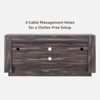 OKD Modern 70" TV Stand, Entertainment Center for TVs Up to 80", Media Console with Large Open Storage & Side Cabinets, Thick Wood Design for Living Room, Dark Rustic Oak - color: Dark Rustic Oak