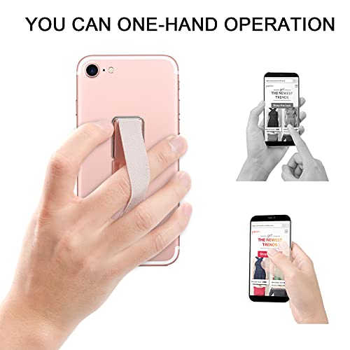 Phone Grip, 5 Pcs Phone Strap Holder for Hand Phone Loop Finger Holder Suitable for iPhone Samsung and Most Smartphones(Black, Silver,Rose Gold,Gold,Blue 5PCS) - color: Black,Silver,Rose Gold,Gold,Blue