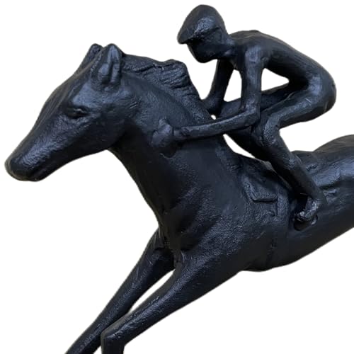 Briskfeel Iron Statue Riding a Horse Sculpture Sportsman Art Metal Hercules Ornament Figurine Metal Statue Arts Gifts Abstract Modern Accents Home and Office Decor (Riding) - color: B4 Riding