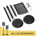 Relx Sign Holder Stand 8.5x11 inch - Adjustable Floor Standing Sign Holder - Signage Stand with Snap-Open Frame Display for Malls,Schools,Restaurants - color: black
