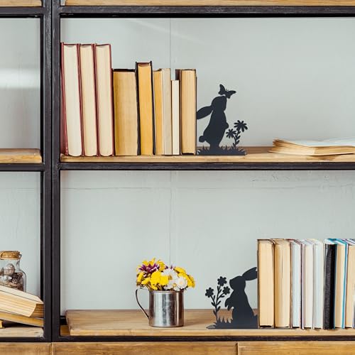 Charming Bunny Decor Rabbit Bookends - Adorable and Functional Decorative Accessories for Home and Office