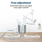 FlexiView Desk Cell Phone Stand - Adjustable Angle-iPad Holder, Universal Compatible Phone Holder for Desk - color: White Flowers