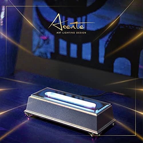 16 LED Multi-Color Light Stand Base- Lighted Acrylic Display, Crystal Display, Trophy & Art Hologram, 3D Pedestal Stand for Crafts, & Other Special Centerpieces, 4.5V AC/USB Adapter, Matte Black - style: Multi-Color Light