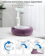 Miledi Tablet Pillow Stand, Compatible with 4.7"-12.9" Kindle, iPad, Phone/Tablet, 360° Rotating Phone Holder for Bed, Detachable Bowl, Reading and Relaxation on Bed (Purple) - color: Purple