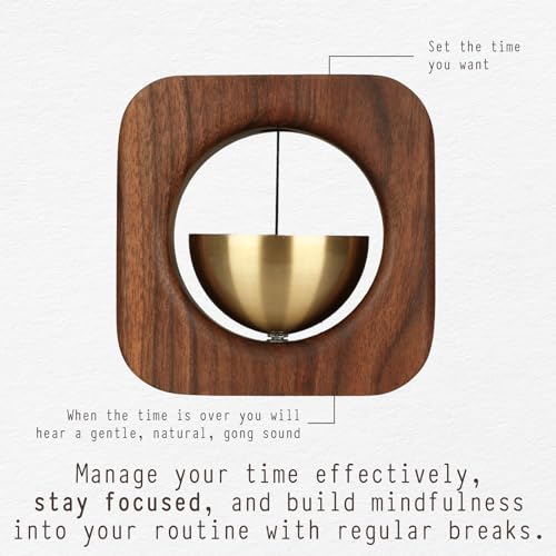 Elegant Wooden Pomodoro Timer Cube Original High-End Quality Desk Timer for Productivity & Focus, Ideal for Work & Study, Beautiful Decorative Object for Home or Office