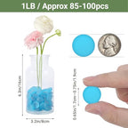 SUREAM Blue Frosted Glass Beads, 0.8LB Vase Filler Beads for Centerpieces, Flat Marbles for DIY Plant Pot Candle Bird Fountains Fish Tank - color: Blue