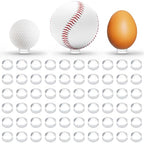 100 Pcs Ring Golf Ball Display Case 0.6 Inches Clear Baseball Holder Golf Ball Holder Small Baseball Acrylic Stands Round Ring Stand Acrylic Display Stands for Small Balls, Egg, Spheres, Marble - size: Stand: 0.6 in-100 pcs
