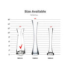 WGV Gathering Bud Vase, Width 3", Height 12", Clear Tall Square Block Concaved Glass Floral Container Centerpiece Planter for Wedding Party Event Home Office Decor, 1 Piece - size: 3"x12"H Block