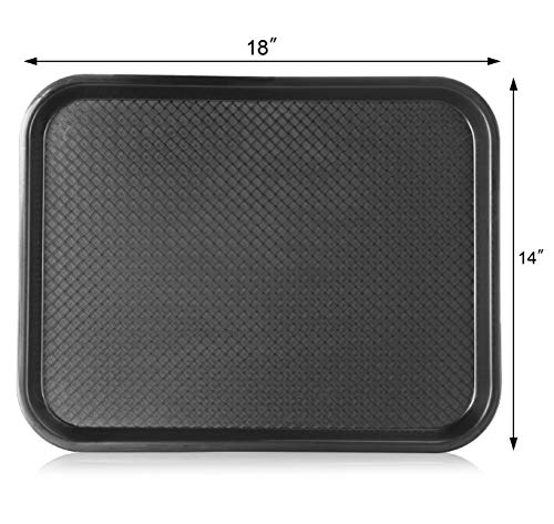 New Star Foodservice Fast Food Tray, Set of 12 (Black, 14 by 18-Inch) - color: Black, size: 14 by 18-Inch