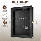Pocket Watch Display Case, Elegant Keychain Display Stand with 24 Metal Hooks, Wall Mount Display for Pocket Watch Collectors, Unique Gift for Watch Lovers