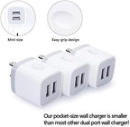 Wall Charger,USB Brick 3Pack 2.1A/5V Dual Port USB Plug Charger Cube Power Adapter Fast Charging Block for iPhone 17 16e 16 15 14 13 12 Pro Max 8 7 6 Plus 5S,iPad,Samsung Galaxy S8 S7 S6,Android Phone - color: White