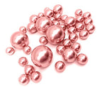75 Floating Rose Gold Pearls - Large Sizes - 3 Warm White Submersible LED Fairy Lights Strings with Hidable & Submersible Batteries- Fills 1 Gallon for Your Vases - color: Rose Gold, size: 1pk+liteww