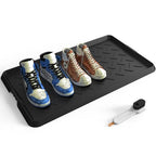 Heavy Duty Boot Trays Natural Rubber Shoe Mat Tray for Entryway with Shoes Brush Large Boot mat Tray Multi-Purpose for Indoor or Outdoor - size: 1'1" x 2'1" (Rectangular)