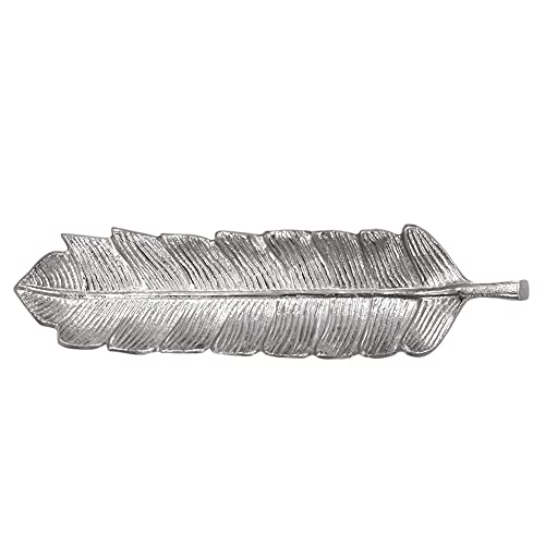 BBH Home's Handmade Silver Novelty Shaped Aluminium Tray 15.78 x 3.74 x 1.18 AMBBVK033AB2020 - color: Silver