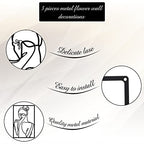 CHENGU 3 Pieces Metal Minimalist Abstract Woman Wall Art Line Drawing Wall Art Decor Single Line Female Home Hanging for Kitchen Bathroom Living Room - style: Vibrant Style