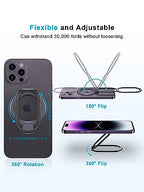 【2025 Upgraded】 Mag Safe Phone Ring Holder, SUPERONE Adjustable Magnetic Kickstand & Removable Phone Grip Compatible with Wireless Charging Only for iPhone 17 & 16 & 15 & 14 & 13 & 12 Series - Purple - color: Purple