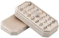 Velvet Ring Organizer Display Tray Jewelry Box Earring Holder Case for Wedding Birthday Christmas Day (Beige) - color: Beige