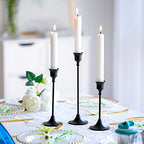 Romadedi Candlestick Holder Matte Black Candle Holder Set of 3 Decorative Candle Holder for Taper Candle for Fireplace Mantel Dinning Table Home Decorations Black 2 Set - size: 2 Set