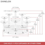 DIWNELEM Round Acrylic Jewelry Stand Acrylic Display Riser Stands Dessert Tower Display Tower for Watch,Jewelry,Rings,Earrings,Mini Figurines,Cupcakes(Clear,11Tier) - size: Clear-11 Tier