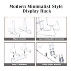 2-Pack Clear Acrylic Display Stands, 2.36-Inch Small Plate Stand for Picture Frames, Plates, Game Cards, Books, Collectibles, and More - size: 2.36IN-2 Pack