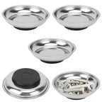 5 PCS 6 Inch Round Magnetic Parts Trays, Stainless steel 6 Inch Magnetic Tray, Magnetic Parts Tray, by GENHAKON - size: 6 inch