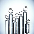 Oirlv Acrylic Jewelry Display Stand Ring Showcase Display Holder 7 PCS Rings Stand (Transparent) - color: Transparent