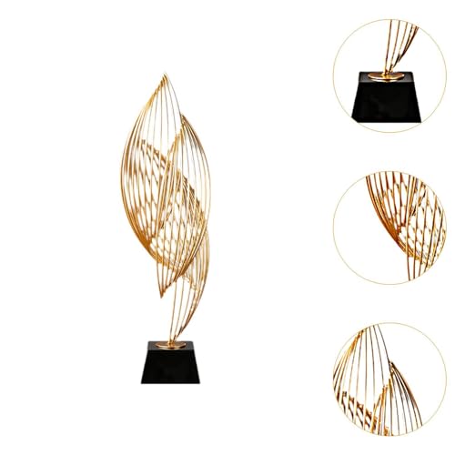 Contemporary Abstract Sculpture for Home Office Decor, Large Black