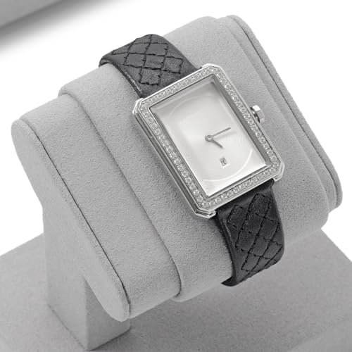 Microfiber Watch Display Stand T-bar Watch Stand Holder Organizer For Men And Women Wristwatch, Bracelet,Storage Display Rack (Grey) - color: Gray, size: 1 Slot