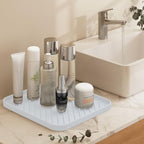 Silicone Organizer Tray for Kitchen Sink and Bathroom, Dishwasher Tray, Versatile Bathroom and Drawer Organizer Trays, Non-Slip Countertop (White) - color: White
