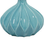 Deco 79 Ceramic Decorative Vase Centerpiece Vases with Varying Patterns, set of 3 Flower Vases for Home Decoration 6" x 6" x 6", Blue