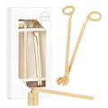 Airy Abode Candle Wick Trimmer and Candle Snuffer Accessory Set – Pick Your Color - color: Gold