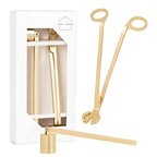 Airy Abode Candle Wick Trimmer and Candle Snuffer Accessory Set – Pick Your Color - color: Gold