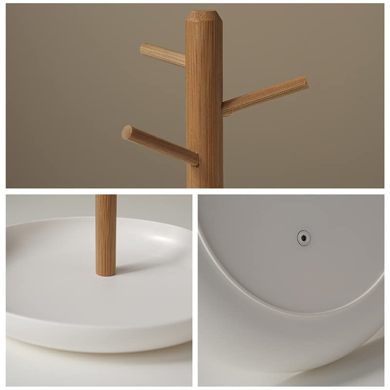 Shinpuru Key Tray & Key Bowl, Jewelry Tray with Wood 3-Tier Hanging Organizer - Multi-Functional Entryway Tray, Perfect for Key Bowl, Ring Holder, Jewelry Dish Organize (White Round) - color: White Round
