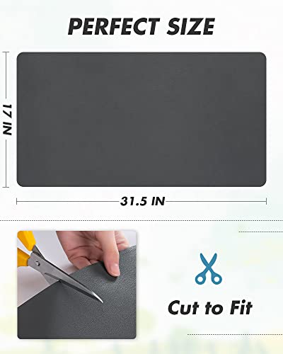 AMOAMI-Coffee Mat Hide Stain Rubber Backed Absorbent Dish Drying Mat for Kitchen Counter-Fit Under Coffee Bar Accessories Maker Machine Pot Espresso Machine Dish Rack - size: 17"x31.5"