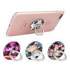 Bonoma Cell Phone Ring Holder Stand, 3 Pack Sunset Beach Palm Tree 360 Rotation Universal Smartphone Ring Grip Stand Compatible with Smartphones and Tablets - color: Sunset Beach Palm Tree