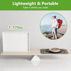 Youpehom Bed Tray Table with Folding Legs,Bamboo Breakfast in Bed for Kitchen Serving Tray,Sofa,Eating,Used As Laptop Desk Snack Tray 2 Pack (White) - color: White-2 Pack, size: Medium