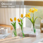 Glasseam Clear Flower Vases for Centerpieces: Modern Glass Vase Set of 24 for Wedding Party Centerpiece Home Table Decor 5.5In Small Bud Vases for Flowers Rose Tulip Stems - size: Clear-24pcs