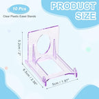 uxcell 20 Pack Book Display Stands, 2" Adjustable Display Holder Mini Clear Easel Collector Stand for Displaying Comics, Magazines, Postcards, Art works, DVDs, Medals, Purple - color: Purple