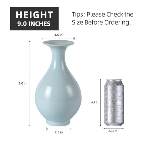 KAMMAK Colored Ceramic Vase, Beautiful Hand-Painted Decorative Vase, Modern Art Porcelain Vase for Flower Mantle Dining Table Centerpiece, Entryway Living Room Wedding Decoration, SS004 - style: SS004