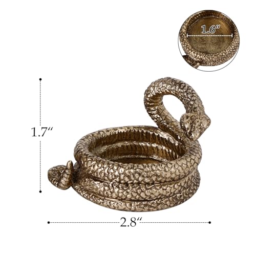 NIKKY HOME Gold Snake Tealight Candle Holders Set of 2, Centerpiece Table Decorations, Decorative Metal Stand for Tea Light Candles, Votive Candles