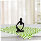 Unomor 3pcs Abstract Thinker Statue Set Modern Resin Sculpture for Office and Home Decor Decorative Figurines for Living Room and Bookshelf Accents