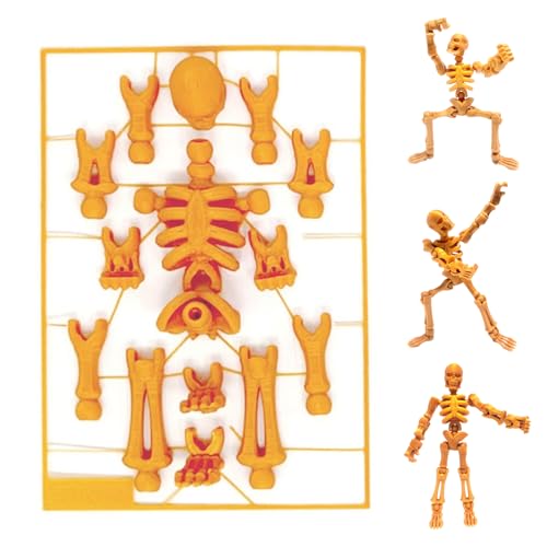 3D Printed Figurines Art Sculpture Toy Office Desk Shelf Decoration Colorful Abstract Sculpture Pieces Creative Display Decor - color: Skeleton, size: F