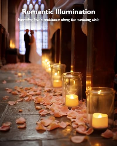 Homemory 24-Pack Flameless LED Tea Lights Candles Battery Operated, 200+Hour Fake Electric Candles TeaLights for Votive, Aniversary, Wedding Centerpiece Table Decor, Funeral, Halloween, Christmas - color: Warm White Glow – Ivory Body, size: Pack of 24