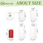 Glasseam Glass Bud Vase for Centerpieces, 4pcs Small Flower Vase Set for Single Rose Bouquet, Modern Minimalis Clear Table Centerpieces for Home Decor Living Room Bathroom Kitchen Wedding Party