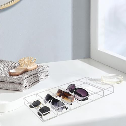 Sunglass Organizer Case, Glasses Holder Storage for Multiple, Acrylic Sunglasses Drawer Tray, 1 Pack