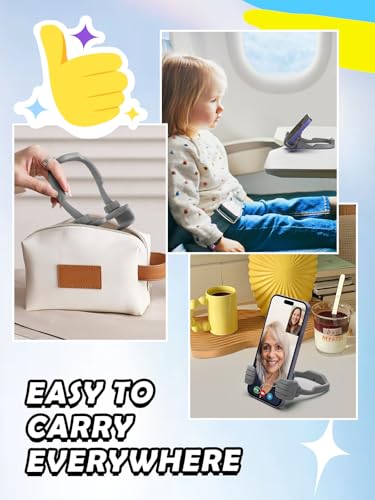 Stocking Stuffers for Teens Boys Girls Cell Phone Stand: Upgrade Adjustable Thumbs Up Lazy Phone Holder for Desk Fun Birthday Gifts for Grandma Adults Husband from Wife (Grey, 1) - color: Grey