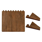 Ikee Design Set of 2 Wood Necklace Jewelry Display Stand for 8 Necklaces, Necklace Display Holder Organizer, Brown Color - color: Brown