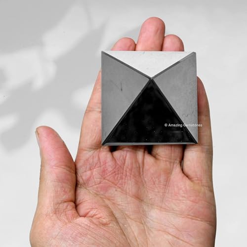 Amazing Gemstone Black Obsidian Pyramid Crystal Healing Stones - 2" Great Pyramid Figurine of Natural Stone Pyramid for Meditation, Reiki, Chakra Balancing and Crystal Pyramids Grid - color: Black Obsidian