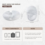 Artificial Marble Cell Phone Stand for Desk Handcraft Pebble Shape Minimalist Decor for Desk Kitchen Counter Office Easy of Use Sturdy and Stable(Milk White) - style: milk white stone