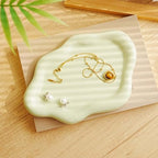 Gifts For Women Green Cloud Ceramic Jewelry Dish Tray, Vanity Ring Dish Ceramic Trinket Ring Holder, Room Decor Aesthetic,Decorative Cloud Vanity Key Tray Present for Wife Mom Daughter (Cloud-Green) - style: Cloud-Green